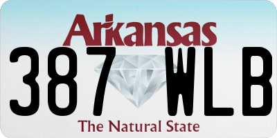 AR license plate 387WLB