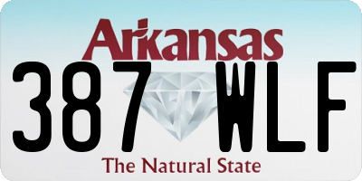 AR license plate 387WLF