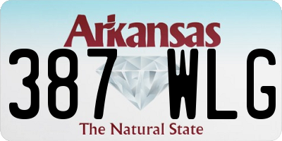 AR license plate 387WLG