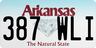 AR license plate 387WLI