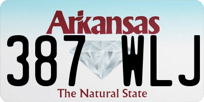 AR license plate 387WLJ