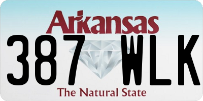 AR license plate 387WLK