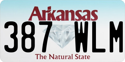 AR license plate 387WLM