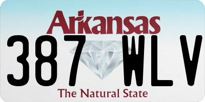 AR license plate 387WLV