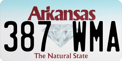 AR license plate 387WMA