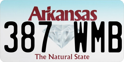 AR license plate 387WMB
