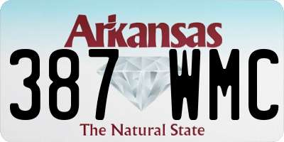 AR license plate 387WMC