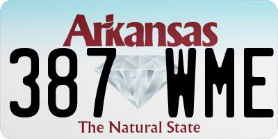 AR license plate 387WME
