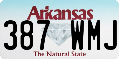 AR license plate 387WMJ