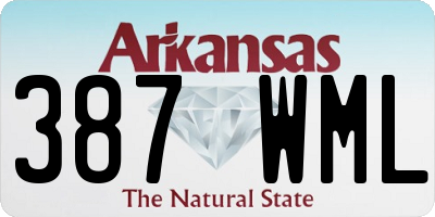 AR license plate 387WML