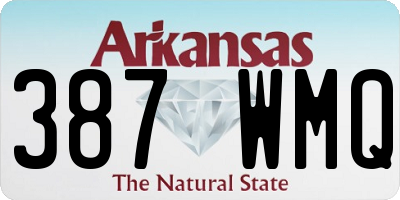AR license plate 387WMQ
