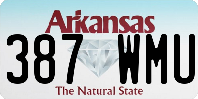AR license plate 387WMU