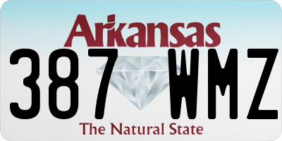AR license plate 387WMZ