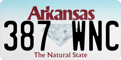 AR license plate 387WNC
