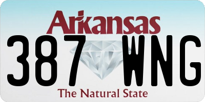 AR license plate 387WNG