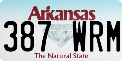 AR license plate 387WRM