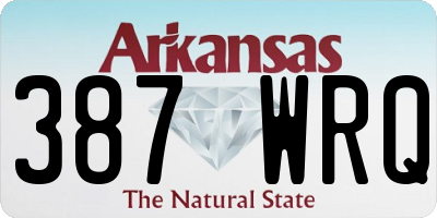 AR license plate 387WRQ