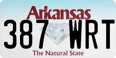 AR license plate 387WRT
