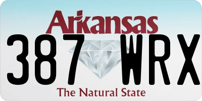 AR license plate 387WRX