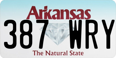 AR license plate 387WRY
