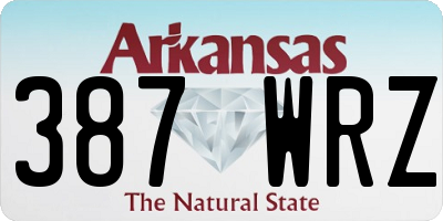 AR license plate 387WRZ