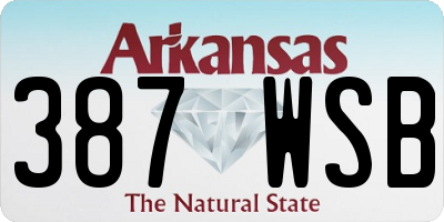 AR license plate 387WSB