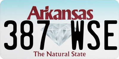 AR license plate 387WSE