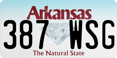 AR license plate 387WSG