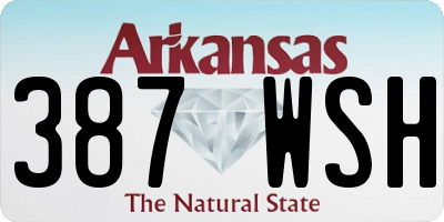 AR license plate 387WSH