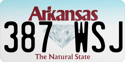 AR license plate 387WSJ