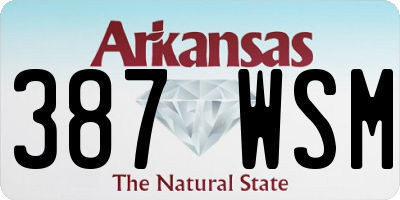 AR license plate 387WSM