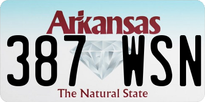 AR license plate 387WSN