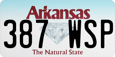 AR license plate 387WSP