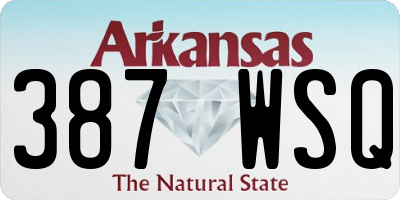 AR license plate 387WSQ
