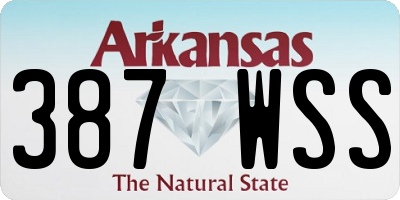 AR license plate 387WSS