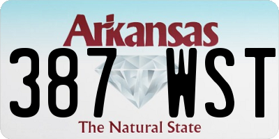 AR license plate 387WST