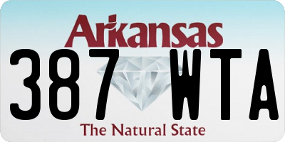 AR license plate 387WTA
