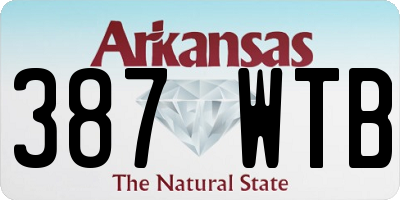 AR license plate 387WTB