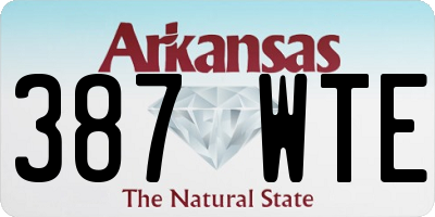 AR license plate 387WTE