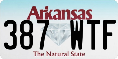 AR license plate 387WTF