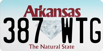 AR license plate 387WTG