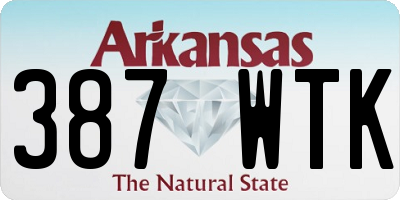AR license plate 387WTK
