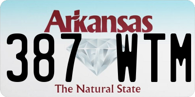 AR license plate 387WTM