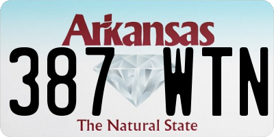 AR license plate 387WTN