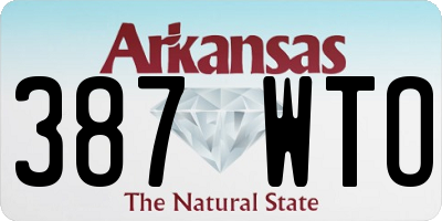 AR license plate 387WTO