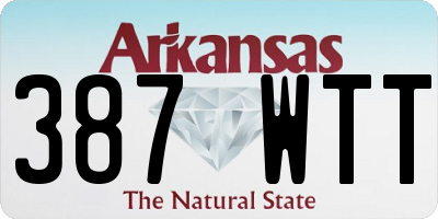AR license plate 387WTT