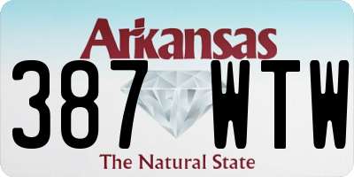 AR license plate 387WTW