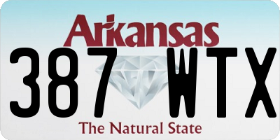 AR license plate 387WTX