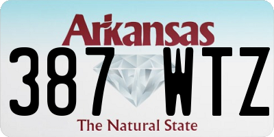 AR license plate 387WTZ