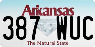 AR license plate 387WUC